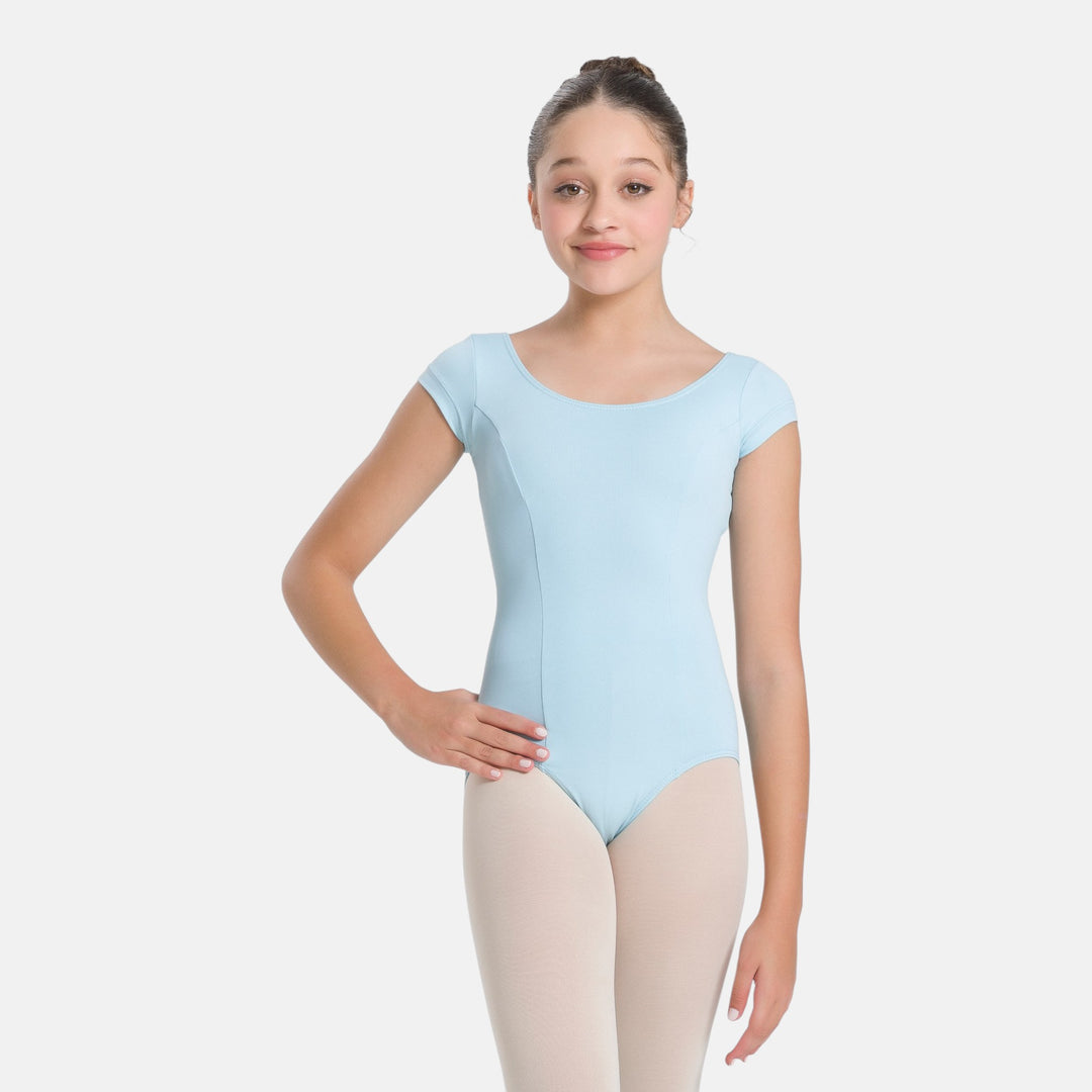 チャコット スワンレイクバレリーナネックトップ 3111 サックスブルー Bohème Leotard: Lace Sweetheart Neckline and Captivating Scoop